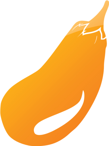 Web 2 Orange Eggplant Icon - Icon (512x512)