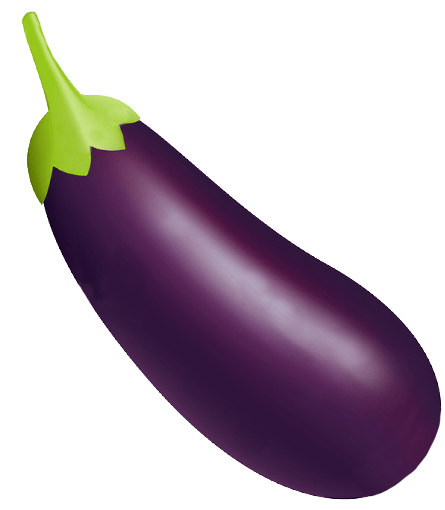 Leave Eggplant Emoji Transparent Background (1026x1026) Png Clipart