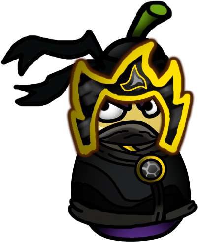Eggplant Ninja As Shadow Ninja From Club Penguin By - Illustration (497x575)