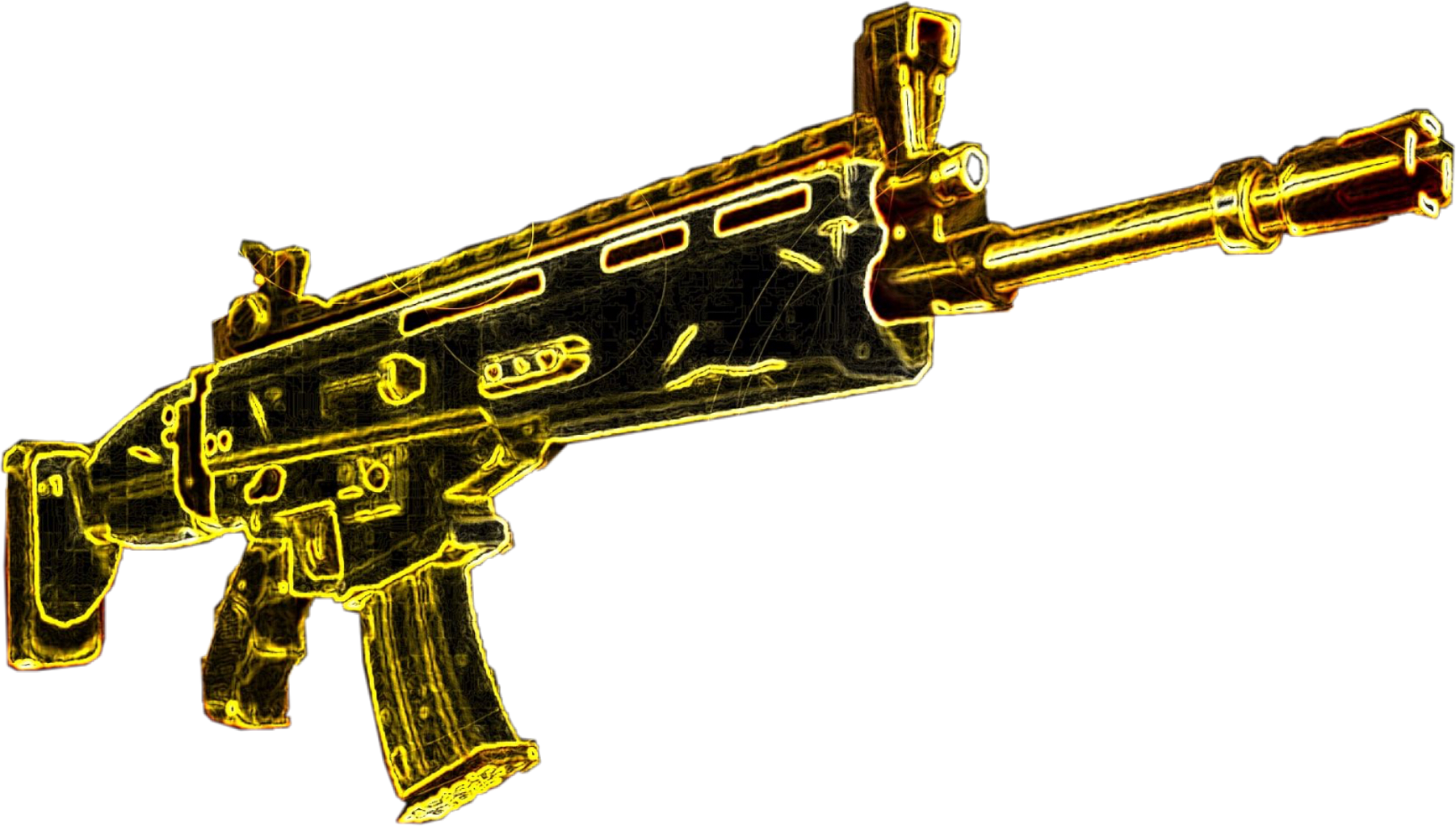 Fortnitebattleroyale Top Scar Freetoedit Report Abuse - Golden Scar Fortnite Png (1803x1024)