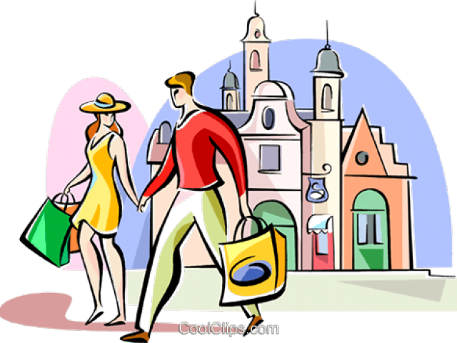 Shopping Clipart Couple Shopping - Cliparts Kostenlos Transparent Tourist Png (640x480)