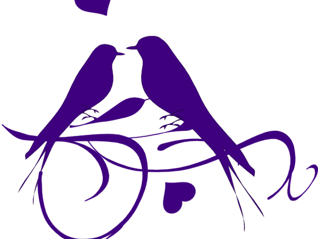 Graphic Couple Clipart Free - Lovebirds Clipart Png (640x480)