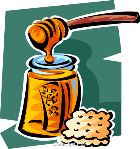 Miele E Un Cracker Immagini Grafiche Vettoriali Clipart - Miele E Un Cracker Immagini Grafiche Vettoriali Clipart (453x480)