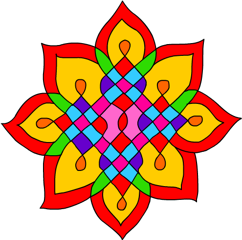 Cracker Clipart Aarti - Rangoli Clipart (600x600)