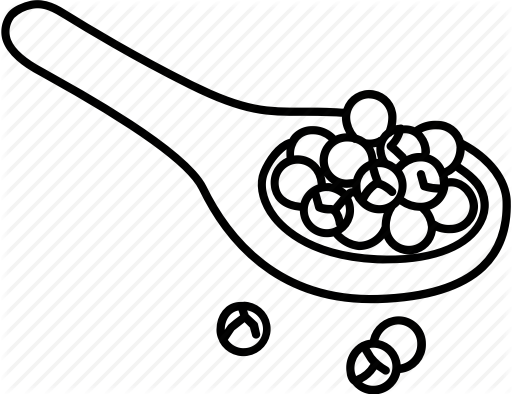 Vector Free Herbs Spices Outlines By - Peppercorn Icon (512x394)