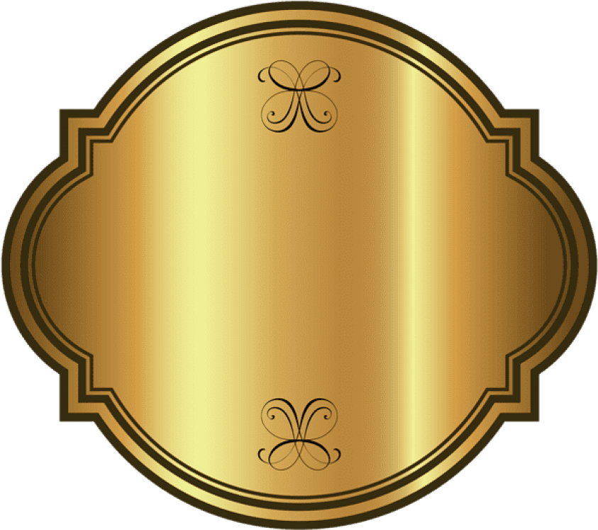 Gold Luxury Label Template Png Clipart Picture - Clip Art (850x754)