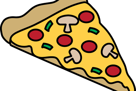 Cheese Pizza Drawing - Pizza Slice Clipart Png (450x300)
