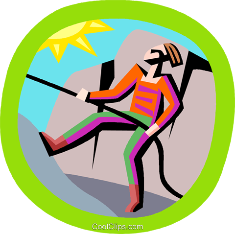 Rock Climbing Royalty Free Vector Clip Art Illustration - Rock Climbing Royalty Free Vector Clip Art Illustration (480x478)