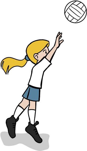 Get Set Virtual Cupboard Forks Volleyball Y - Cartoon (480x640)