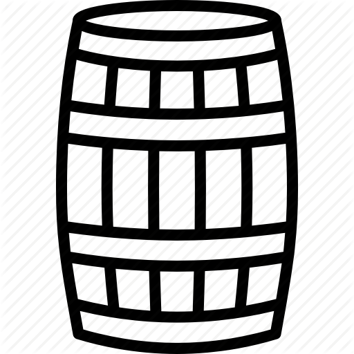 Barrel Clipart Barrel - Barrel Line Art (512x512)
