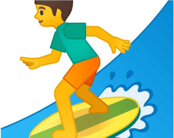 Hand Emoji Clipart Surfer - Surfista Emoji (640x480)