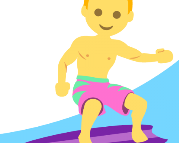 Hand Emoji Clipart Surfer - Surfing (640x480)