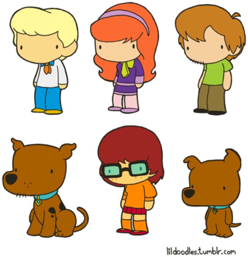 Little Gang Pinned From Pinto For Ipad - Scooby Doo Drawing Cute (819x840)