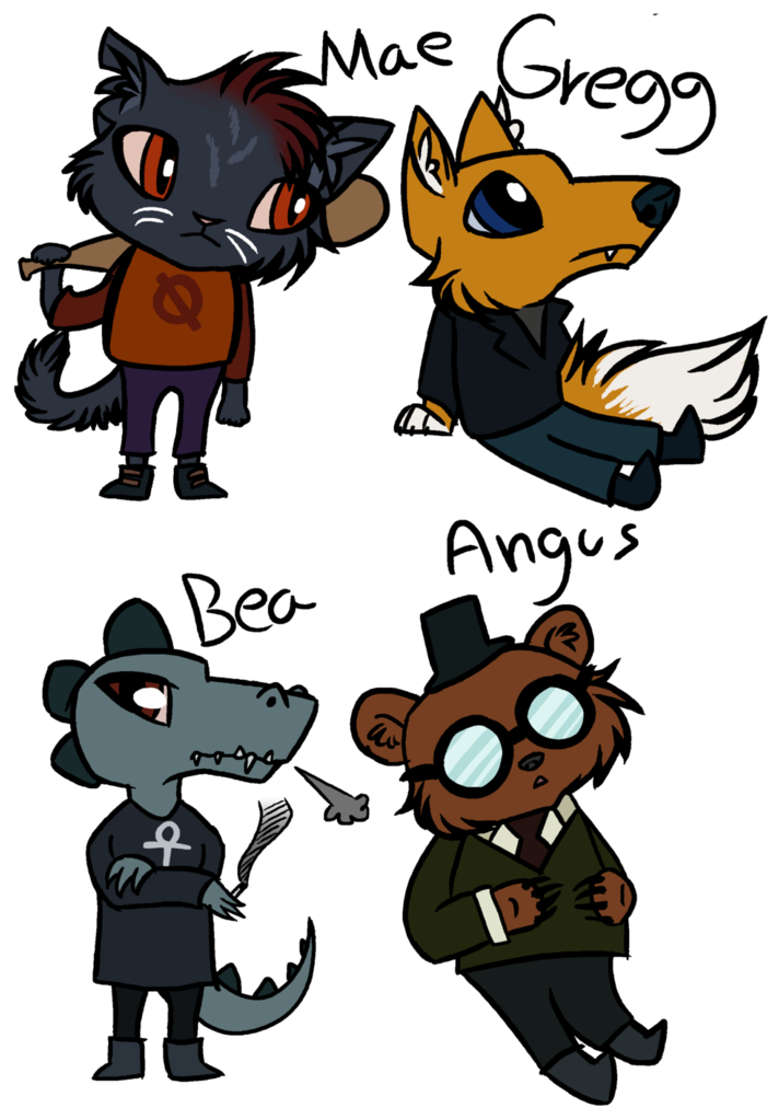 Night In The Woods By Creativecheetah On - Cartoon (741x1079)