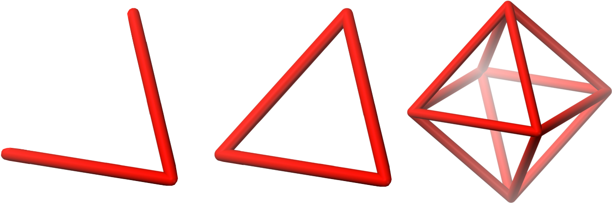 Possible Arrangements For Interferometric Gravitational - Octahedron Shape (1272x438)