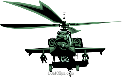 Ah 64 Helicopter Royalty Free Vector Clip Art Illustration - Afatds (480x303)