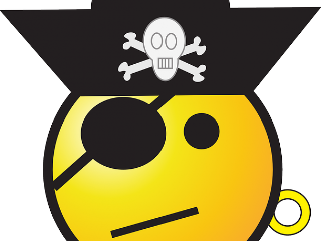 Eye Patch Clipart - Jolly Roger Emoji (640x480)
