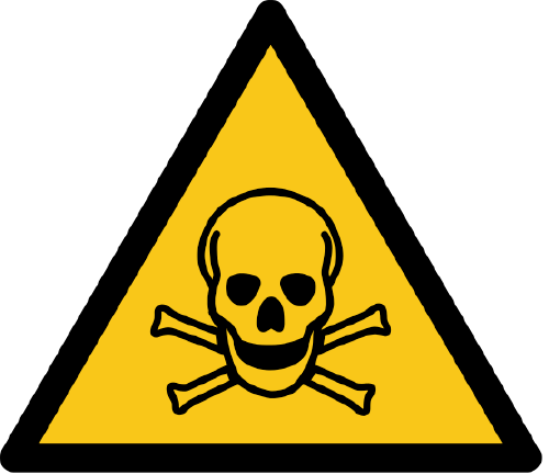 Bee Removal From Chimneys - Rs Pro Toxic Sign With English Text Vinyl Hazard Warning, (500x432)