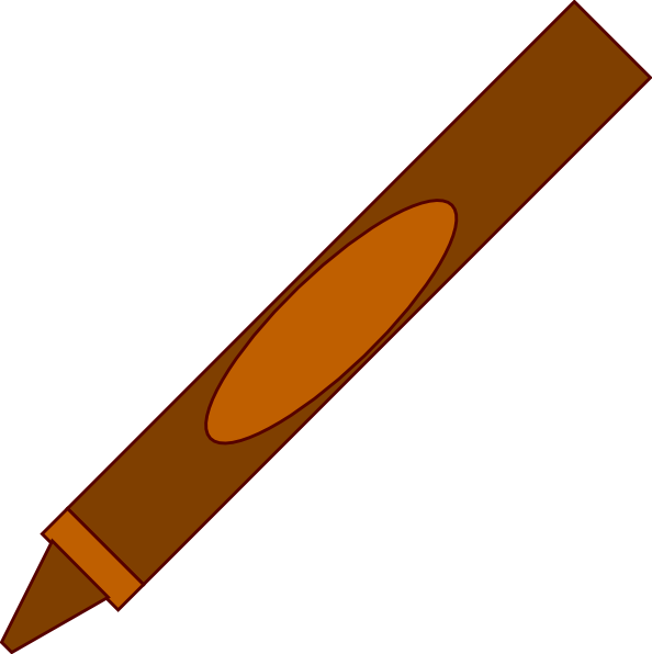 Brown Crayon Clip Art (594x596)