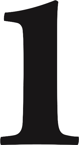 Clip Black And White Library Png Image With Background - Number 1 Transparent Background (274x499)