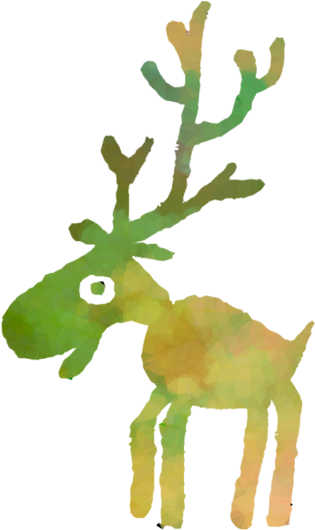 Reindeer Clipart Reindeer Sticker - He Made Em' Out Of Meat! Rectangle Sticker (900x900)