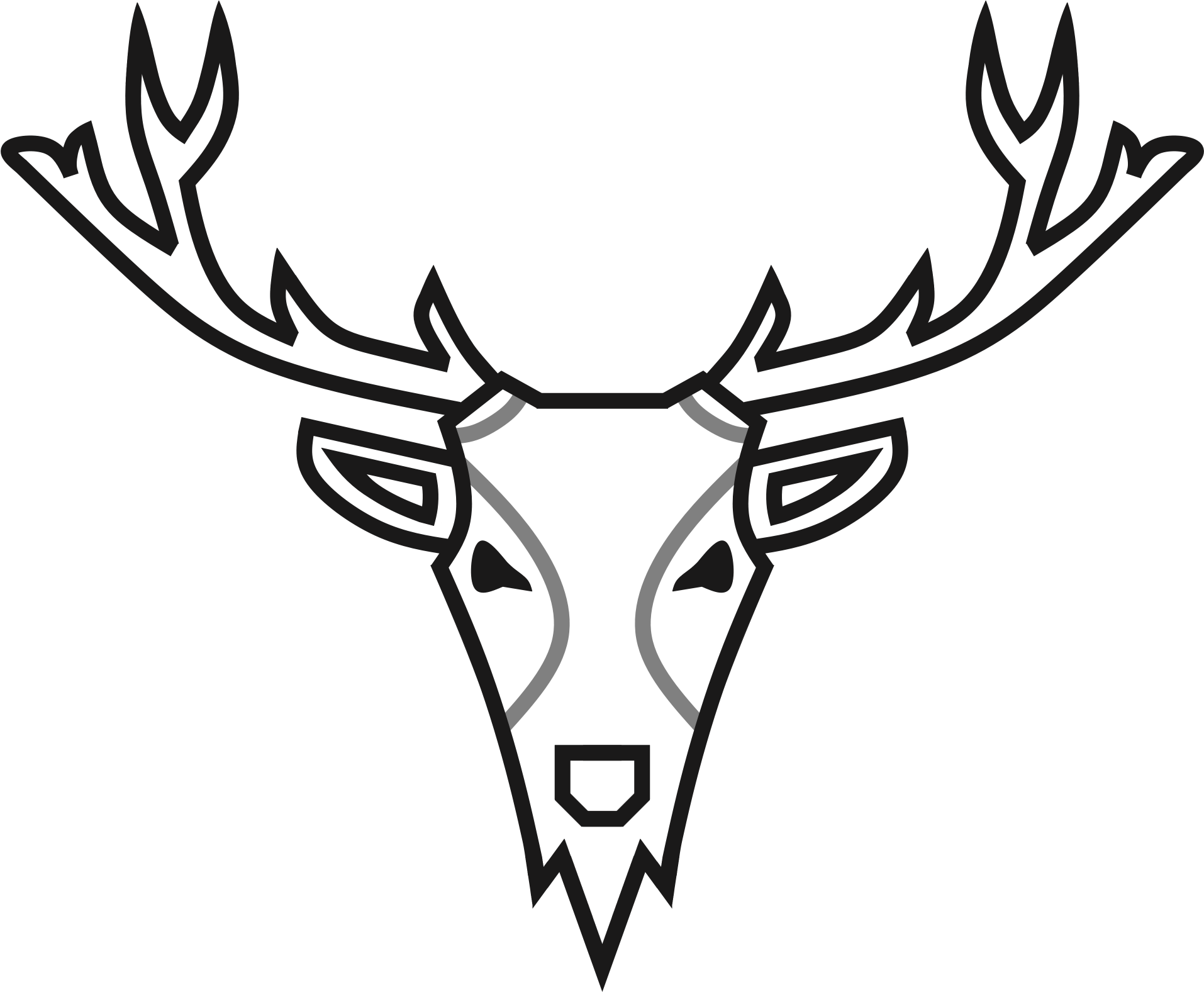 Vector Royalty Free Download Antlers Drawing At Getdrawings - Vector Royalty Free Download Antlers Drawing At Getdrawings (2000x1632)