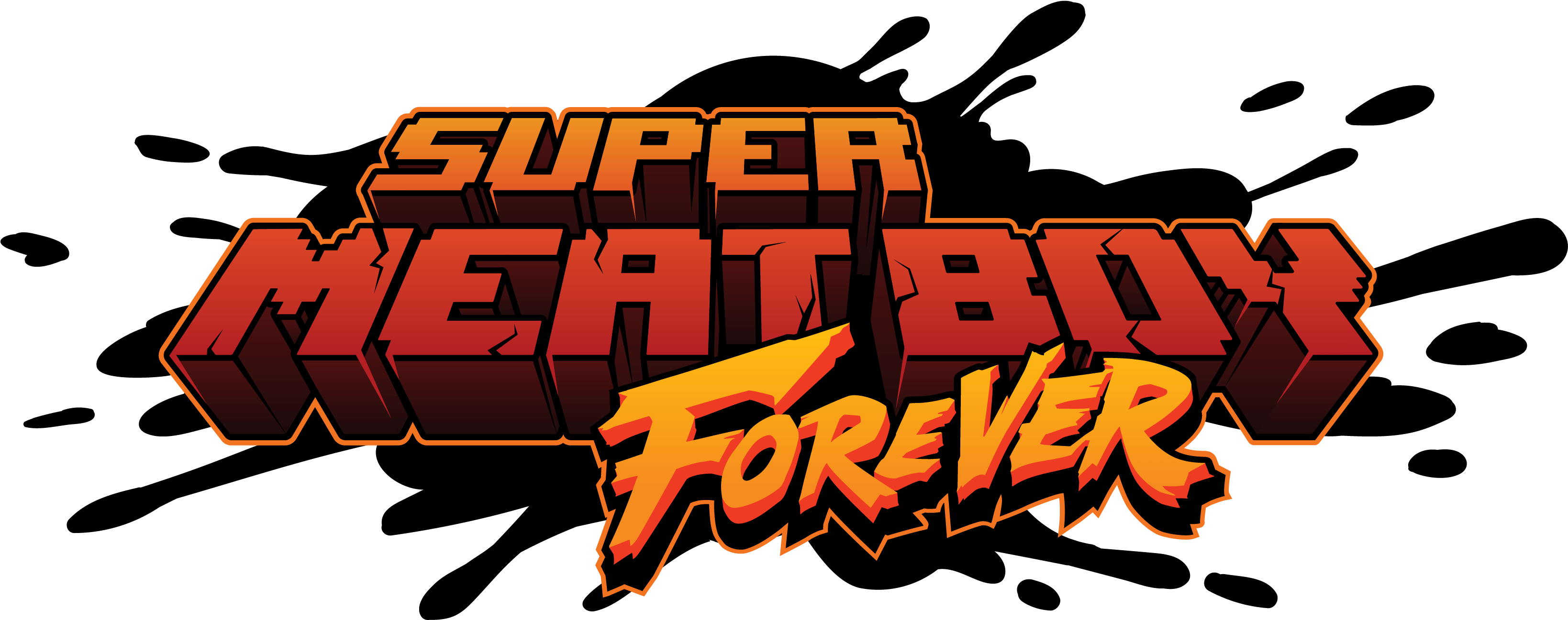 Logo Super Meat Boy Forever - Super Meat Boy Forever (3298x1309)