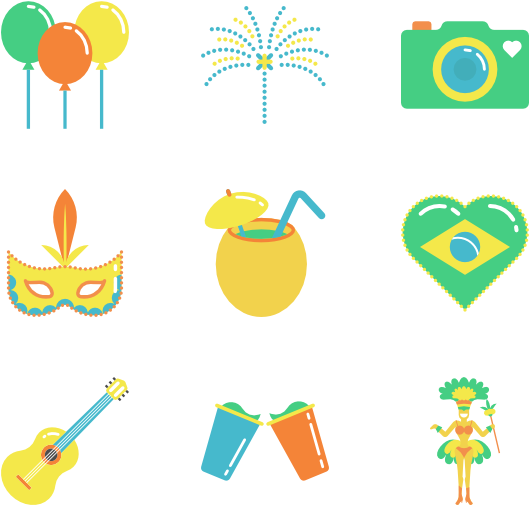 Clip Art Black And White Library Brazil Icons Free - Brazil Carnival Transparents (600x564)