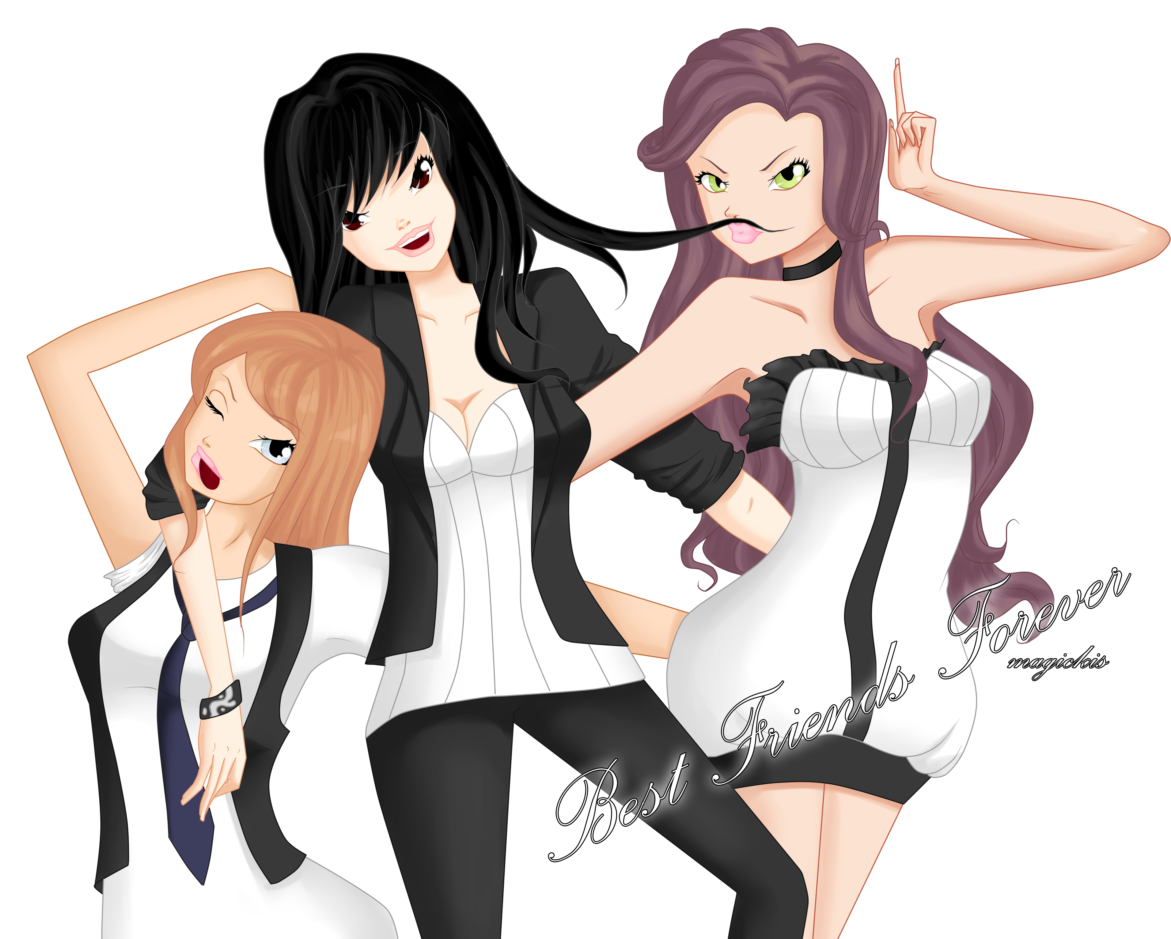 Anime Good Friend Transprent Png Free Download - Drawing (4179x3439)