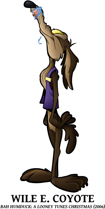 Clip Freeuse Library Bugs Bunny Christmas At Getdrawings - Wile Coyote Coyote Looney Toons (462x900)