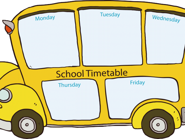 Drawn Bus Cartoon - School Bus (640x480)