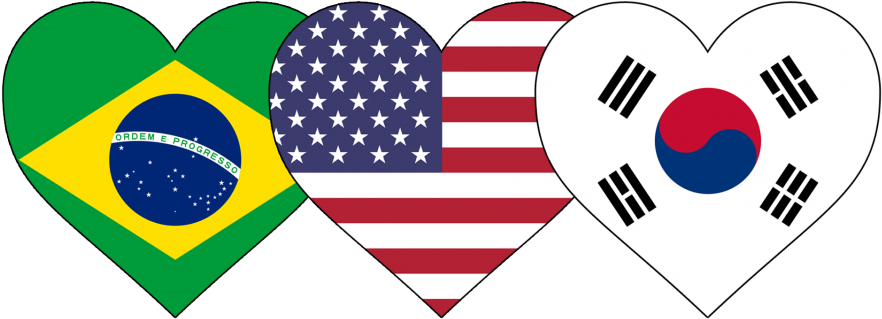 Valentine's Day Around The World - South Korea Flag (900x448)