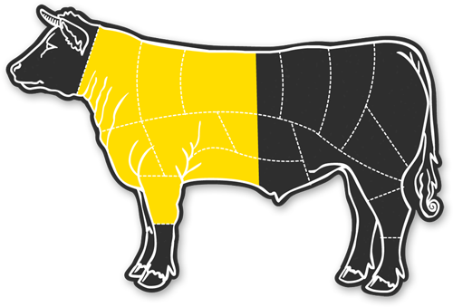 Fresh Meat Sides Rump/loin Forequarters Buttock Hindquarters - Black Norwegian Elkhound (500x339)