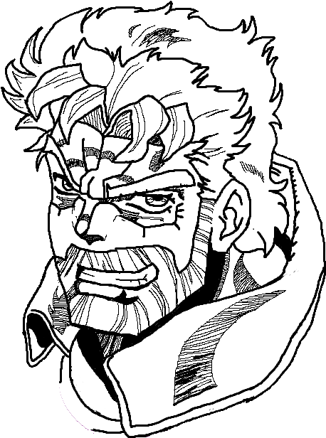 Clip Art Black And White Library Community Joseph Joestar - Drawing (575x659)