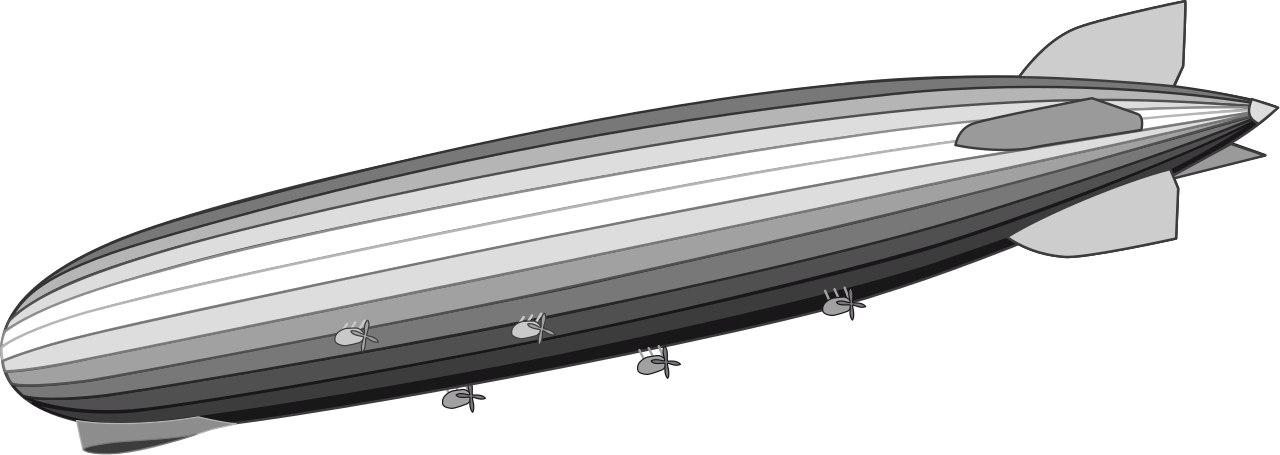 Airship Drawing Zeppelin Image Freeuse Stock - Zeppelin Airship (1280x455)