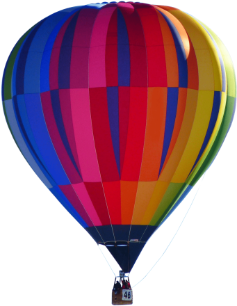 Colourful Hot Air Balloon - Hot Air Balloon Png (399x480)