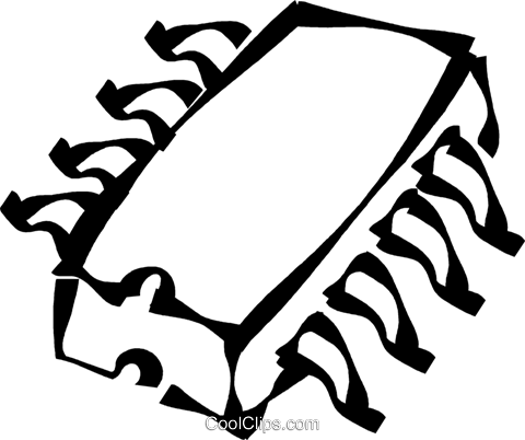 Computer Chips Royalty Free Vector Clip Art Illustration - Virtual Memory (480x402)