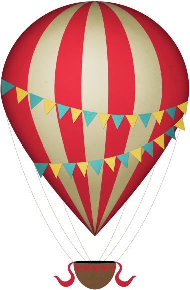 Vintage Clipart Hot Air Balloon - Hot Air Balloon Clip Art Png (400x599)