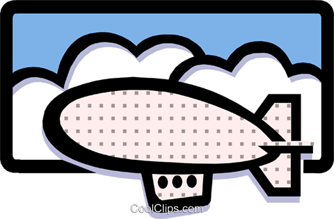 Blimp Royalty Free Vector Clip Art Illustration - Vind (480x315)