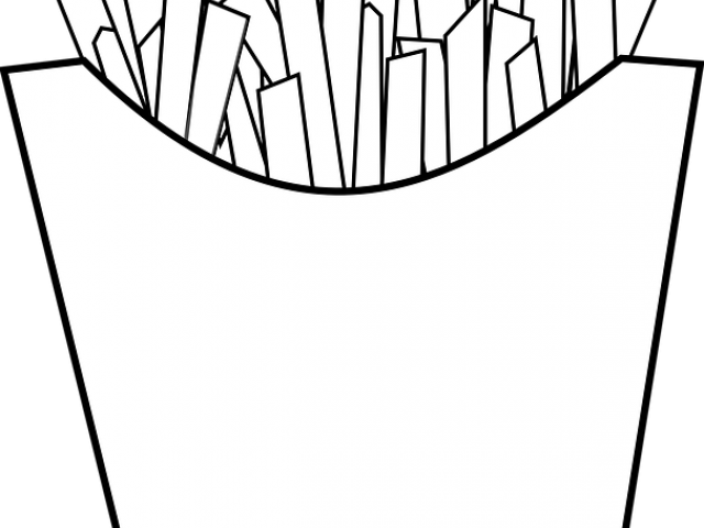 Potato Chips Clipart Fried Potato - French Fries Coloring Pages (640x480)