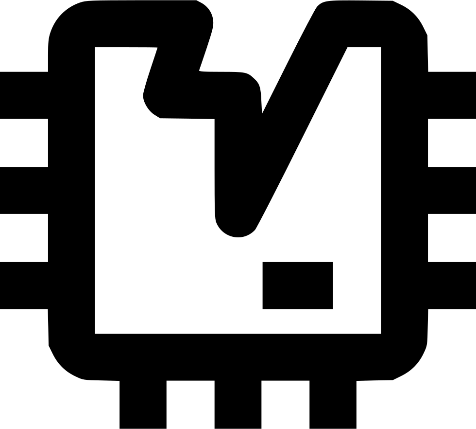Svg Transparent Stock Computer Svg Broken - Integrated Circuit (980x882)