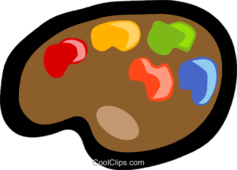 Paint Palette Royalty Free Vector Clip Art Illustration - Drawing (480x344)