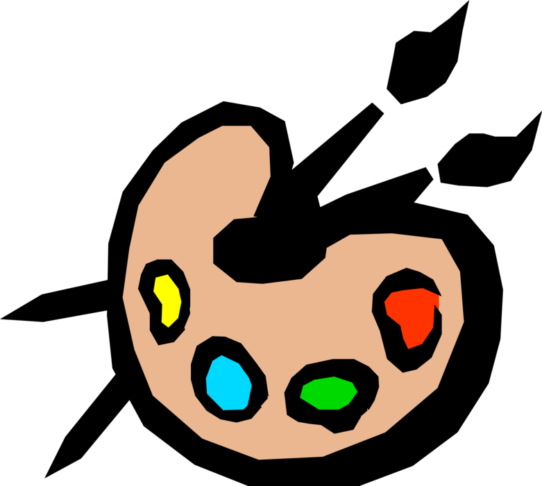 Picture Free Library Artist S And Brushes Vector Image - Art (781x700)