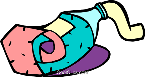 Toothpaste Royalty Free Vector Clip Art Illustration - Toothpaste Royalty Free Vector Clip Art Illustration (480x254)