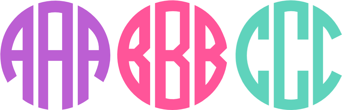Clip Art Now I Can Make A Monogram With Any Letter - Free Circle Monogram Font (1130x370)