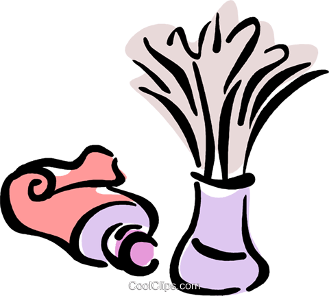 Toothpaste And Shaving Brush Royalty Free Vector Clip - Toothpaste And Shaving Brush Royalty Free Vector Clip (480x432)