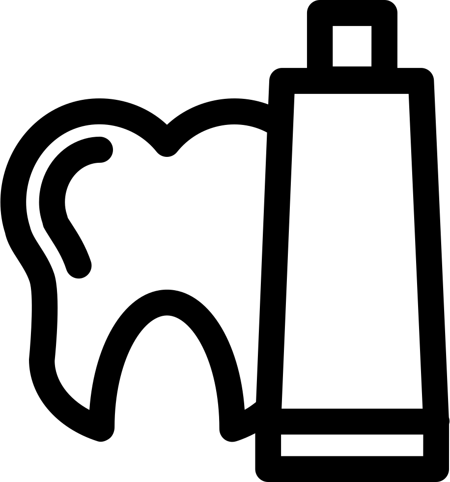Toothpaste Clip Outline - Icono Pasta Dental (916x980)