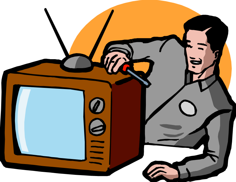 Clip Art Transparent Library Electronics Clipart Electronic - Tv Repair Clipart Png (788x609)