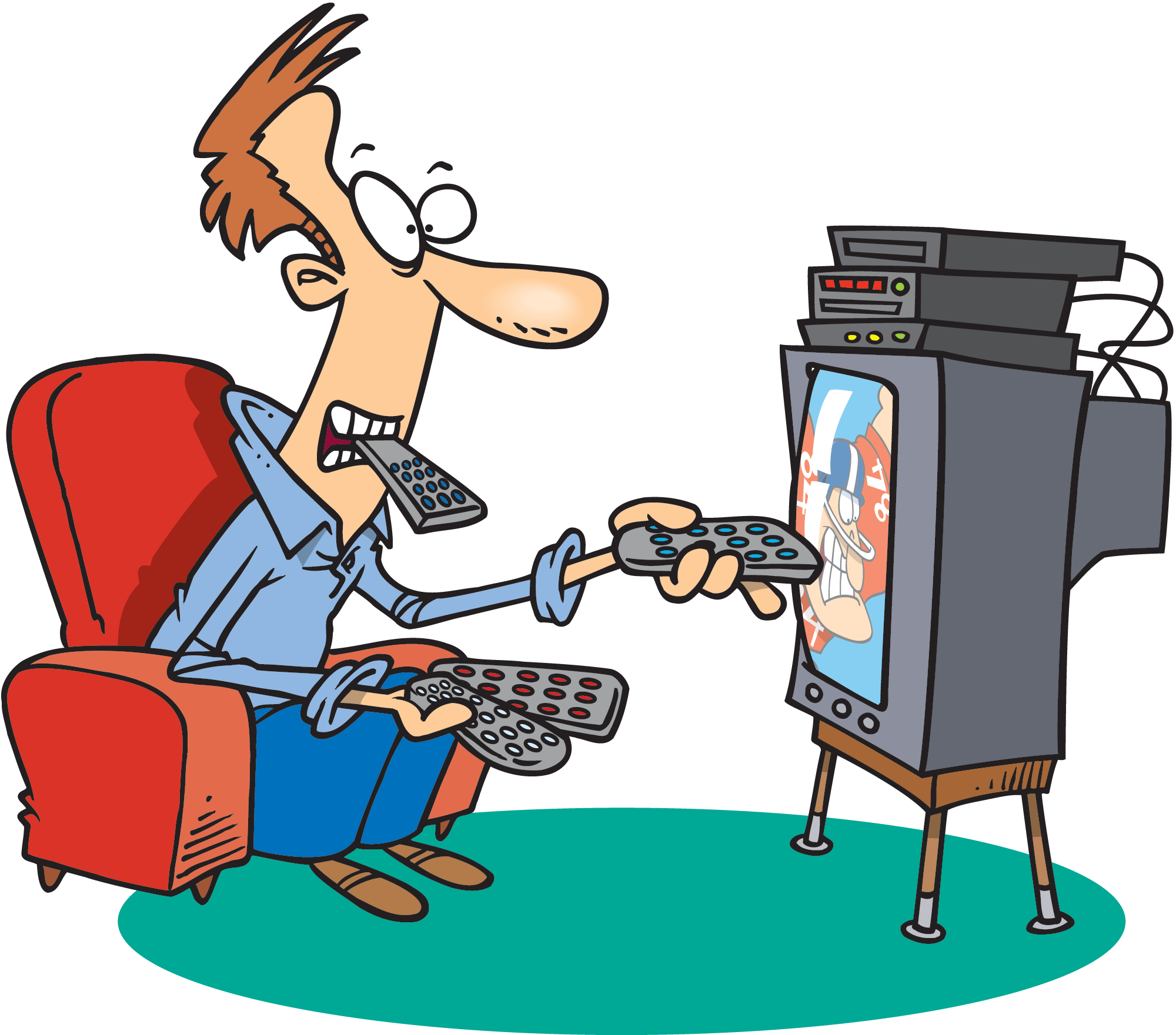I watch a cartoon when