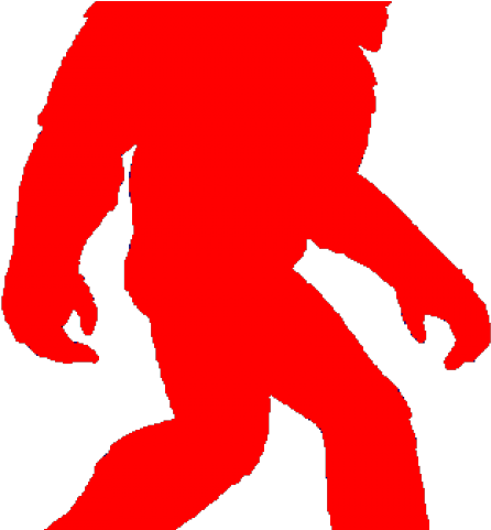Feet Clipart Red - Bigfoot Silhouette (640x480)
